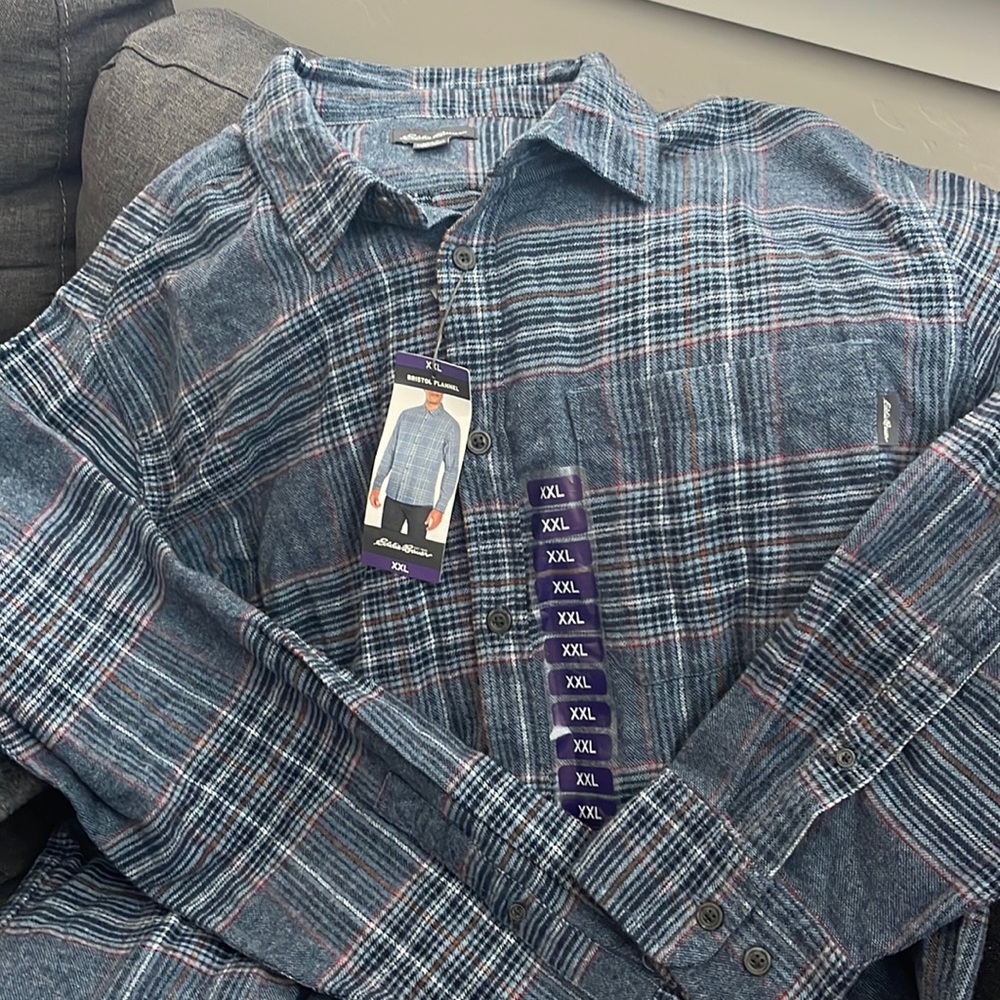 Eddie Bauer XXL Bristol flannel new shirt